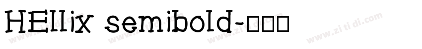 HEllix semibold字体转换